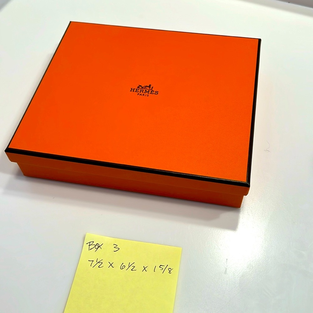 Hermes gift box 7-1/2” x 6-1/2” x 1-5/8” (box #3)